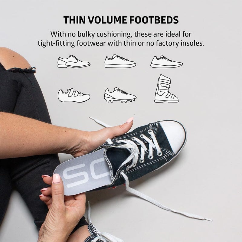 SOLE Active Thin - Orthotic Sport Insoles - Anti Fatigue - Arch Support - Shoe Inserts - Men's Size 7/Women's Size 9 - Image 2